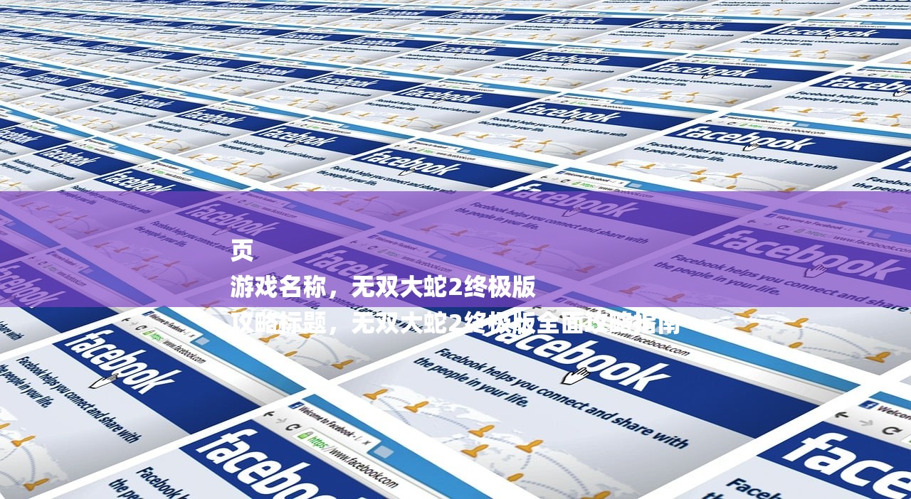 页
游戏名称，无双大蛇2终极版
攻略标题，无双大蛇2终极版全面攻略指南