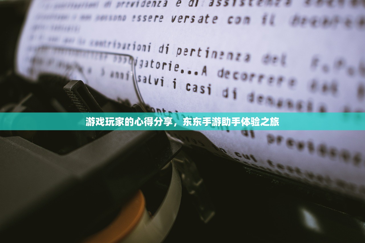 游戏玩家的心得分享，东东手游助手体验之旅