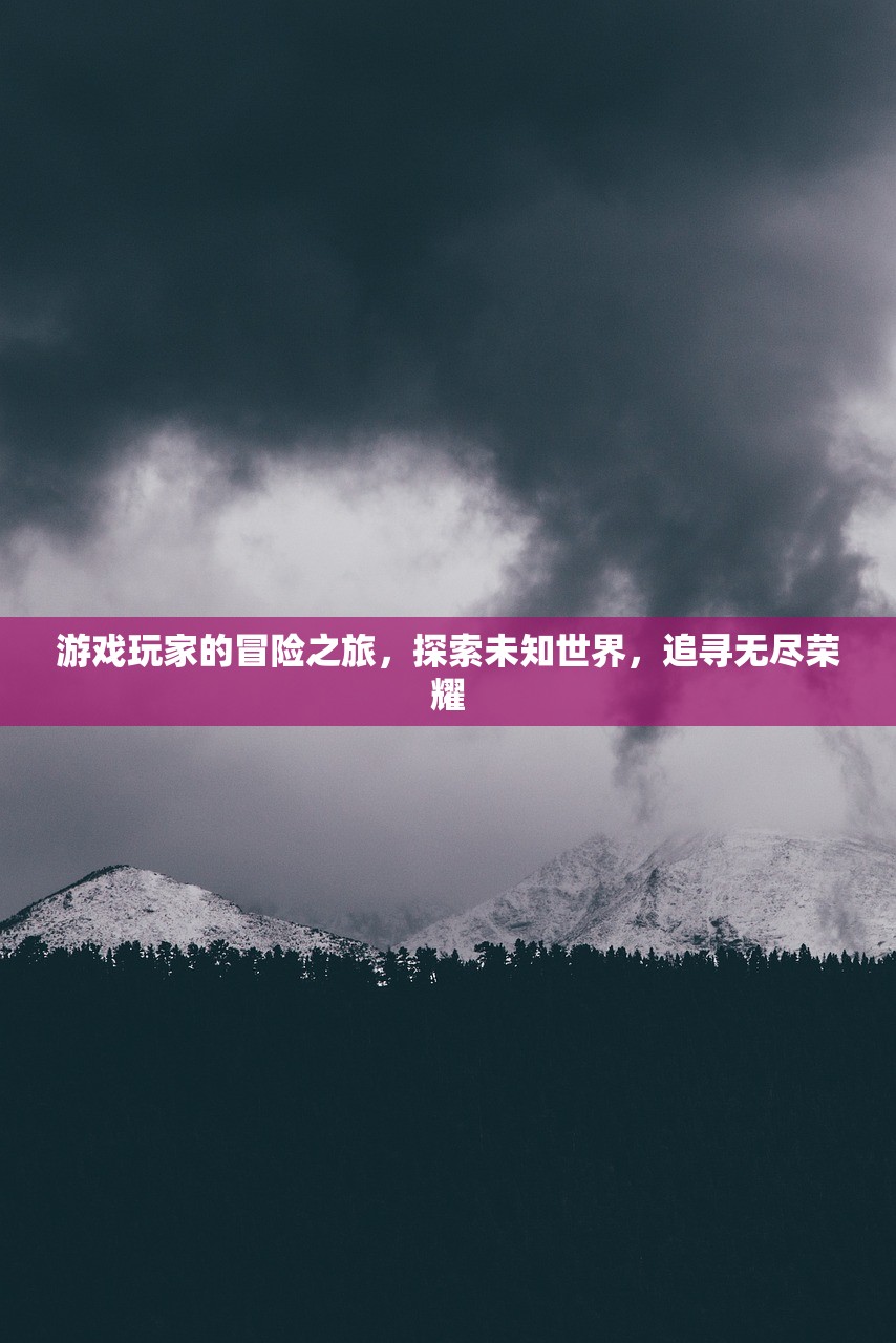 游戏玩家的冒险之旅，探索未知世界，追寻无尽荣耀