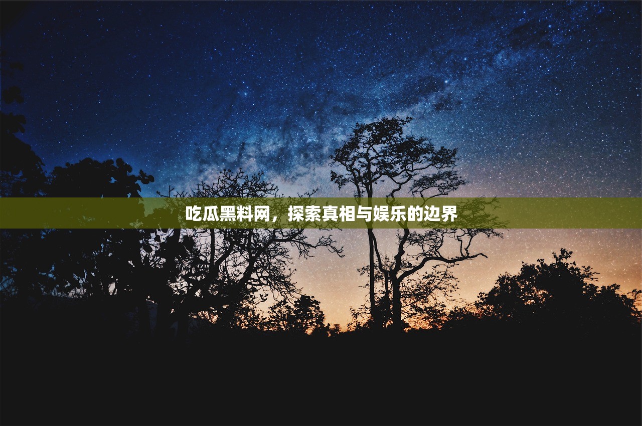 吃瓜黑料网，探索真相与娱乐的边界