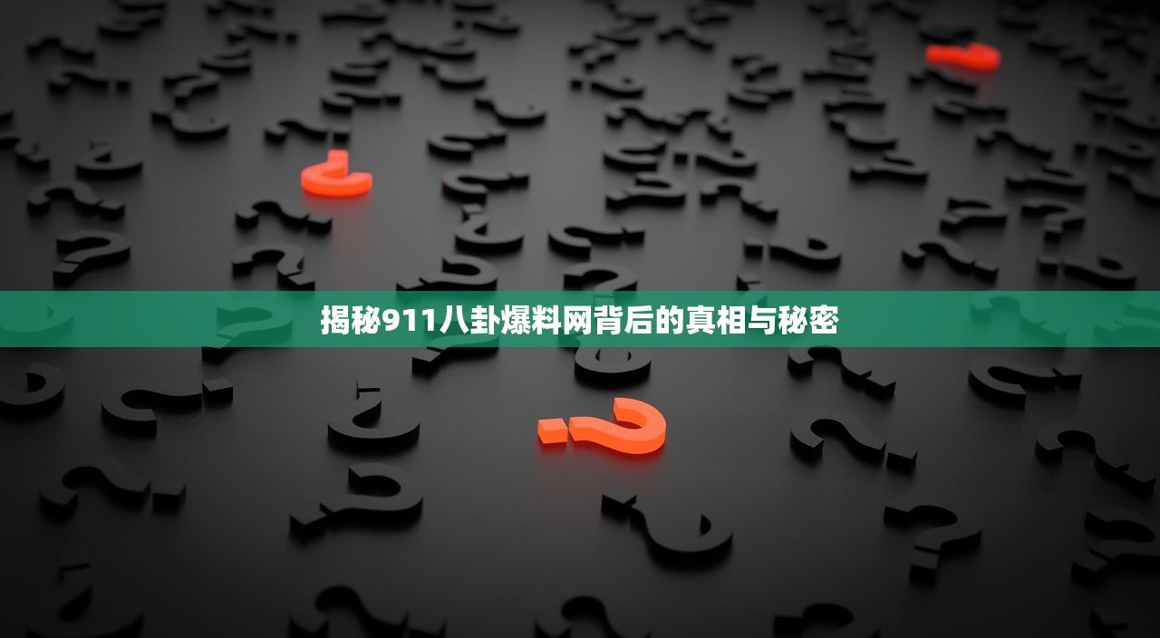 揭秘911八卦爆料网背后的真相与秘密