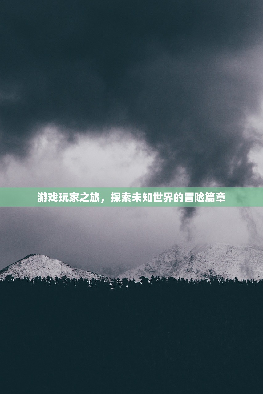 游戏玩家之旅，探索未知世界的冒险篇章