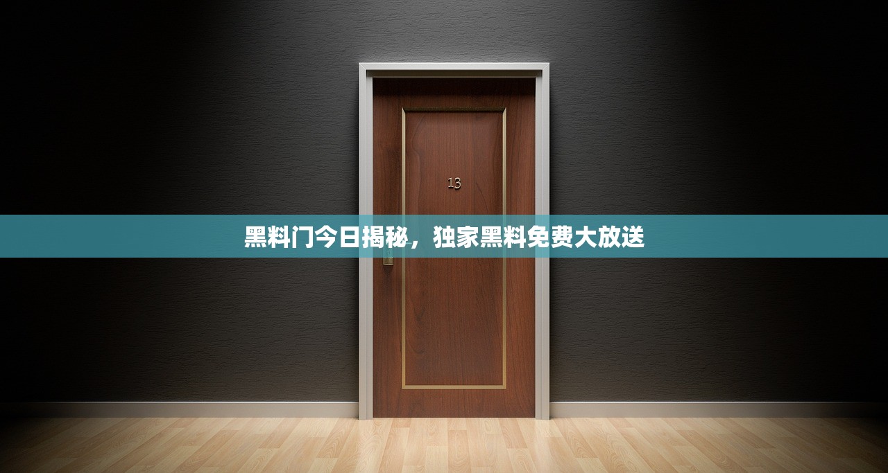 黑料门今日揭秘，独家黑料免费大放送