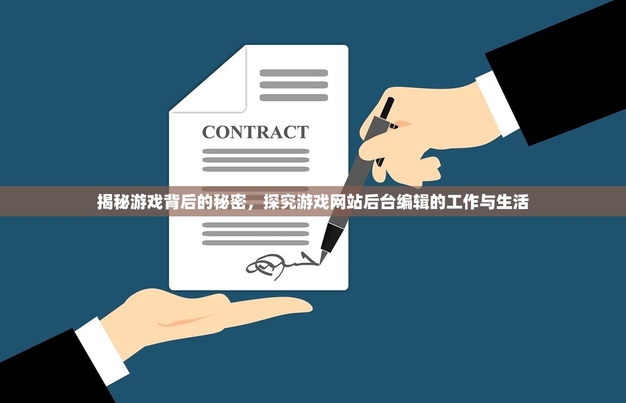 揭秘游戏背后的秘密，探究游戏网站后台编辑的工作与生活