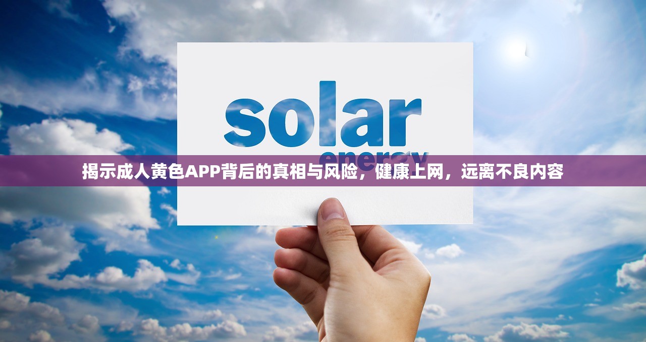 揭示成人黄色APP背后的真相与风险，健康上网，远离不良内容