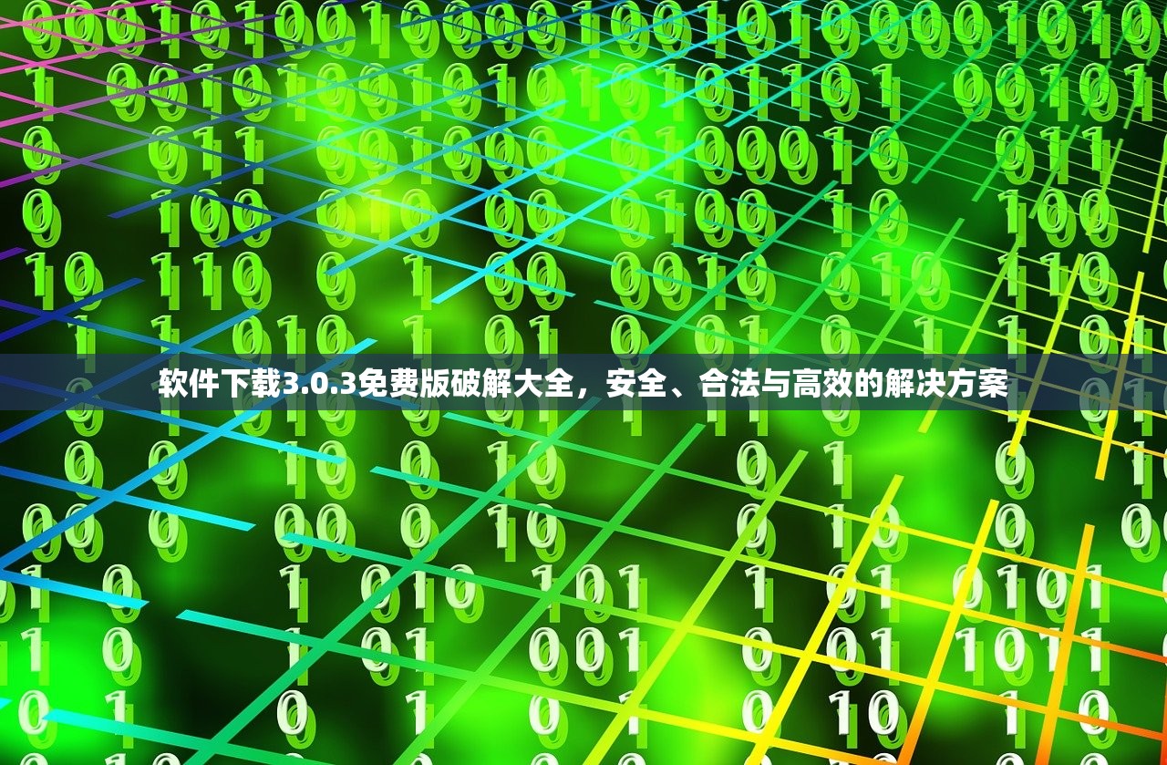软件下载3.0.3免费版破解大全，安全、合法与高效的解决方案
