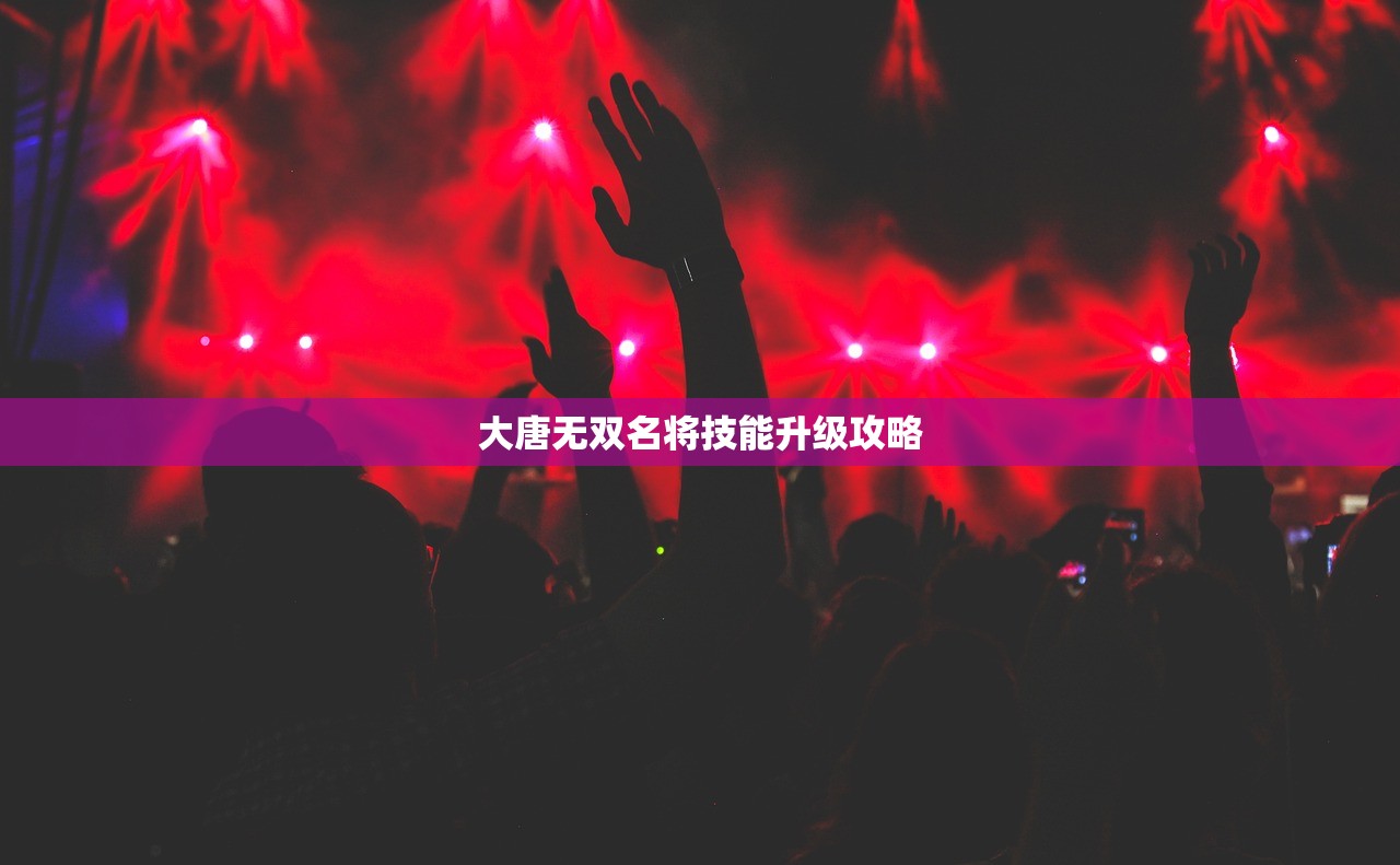 大唐无双名将技能升级攻略