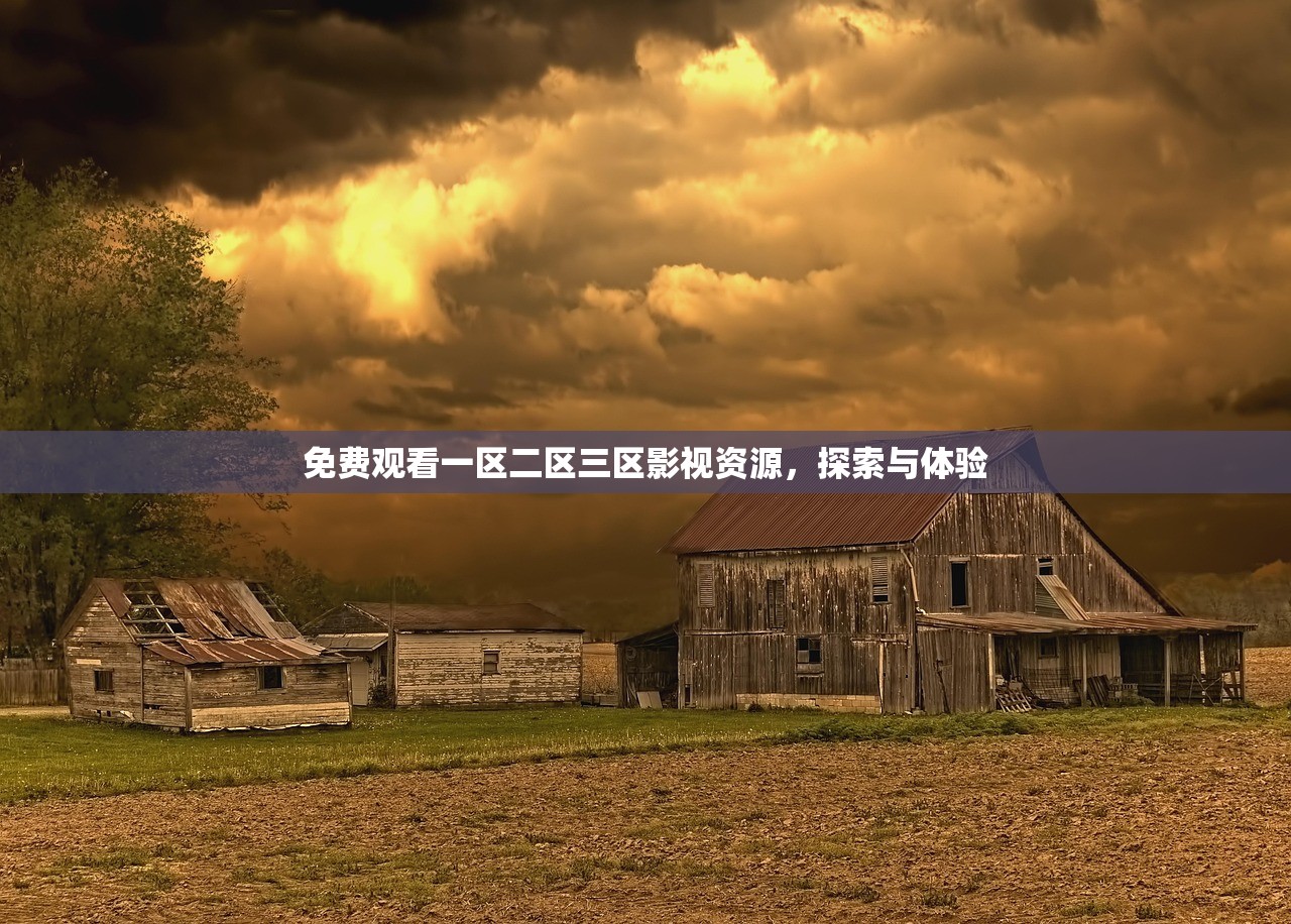 免费观看一区二区三区影视资源，探索与体验