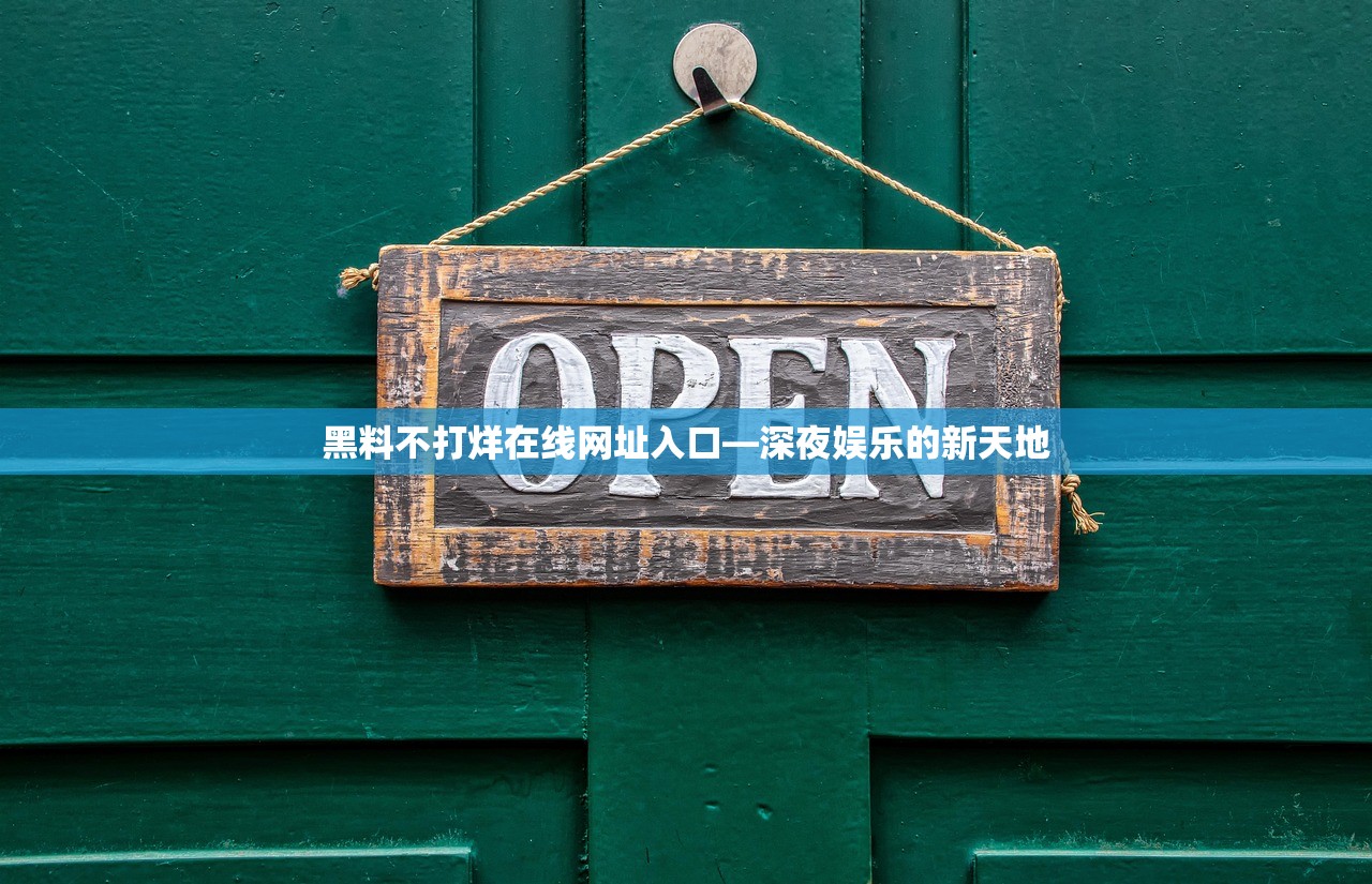 黑料不打烊在线网址入口—深夜娱乐的新天地