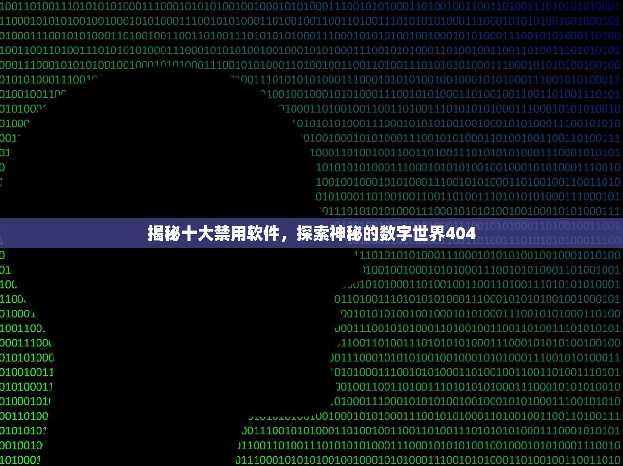 揭秘十大禁用软件，探索神秘的数字世界404