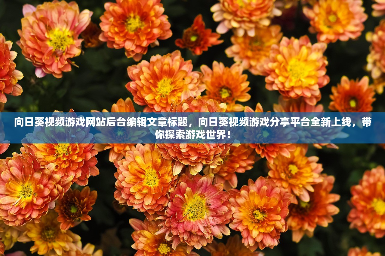 向日葵视频游戏网站后台编辑文章标题，向日葵视频游戏分享平台全新上线，带你探索游戏世界！