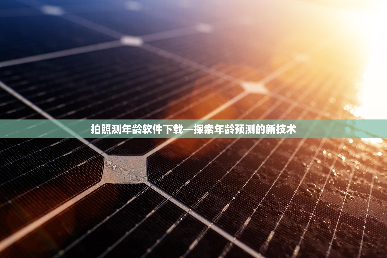 拍照测年龄软件下载—探索年龄预测的新技术