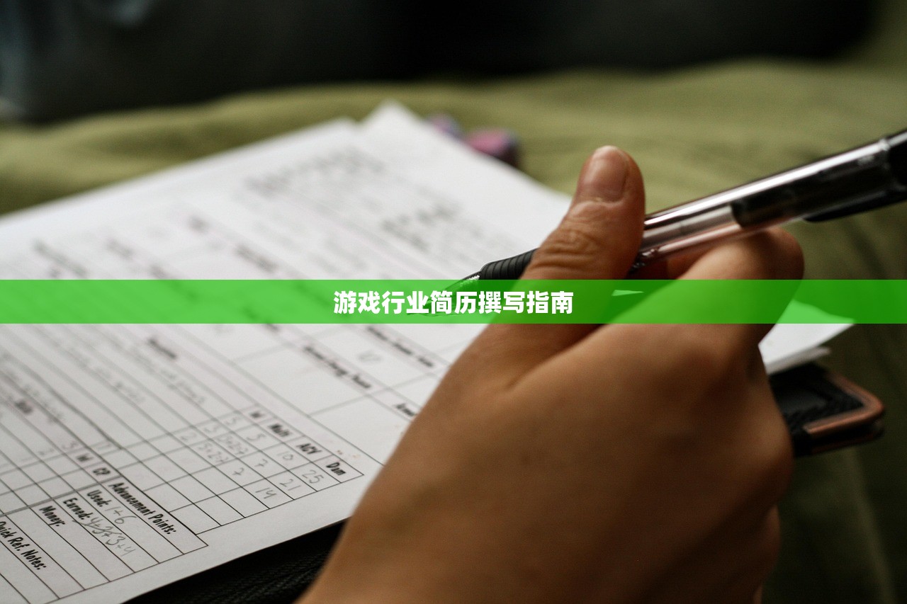 游戏行业简历撰写指南