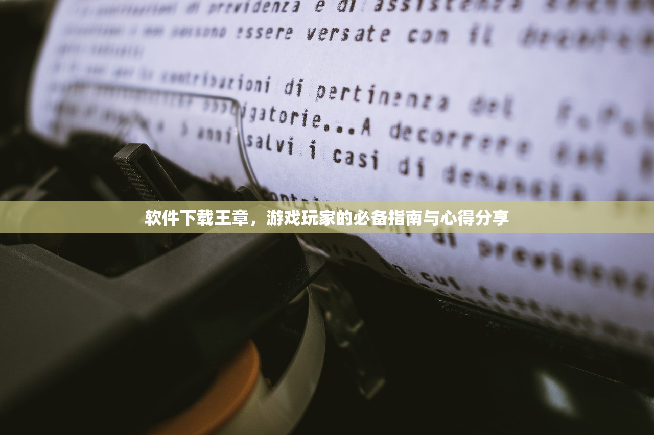 软件下载王章，游戏玩家的必备指南与心得分享